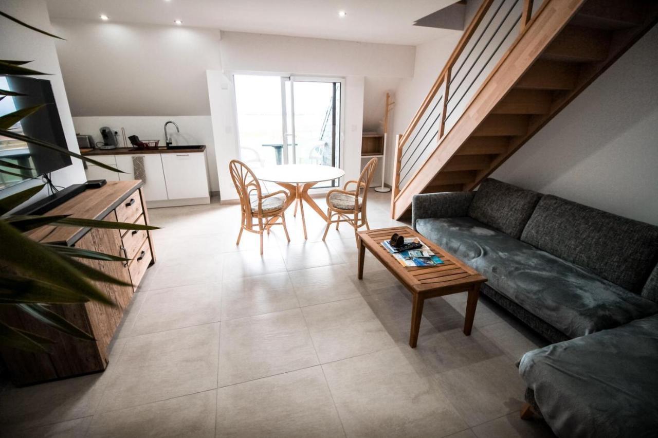 Appart-Duplex Vue Mer Panoramique Balcon & Piscine Proche Commerce Penmarcʼh المظهر الخارجي الصورة